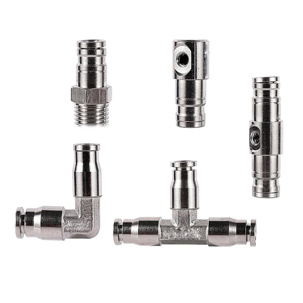 1/4 Inch Nickel Plated Copper Quick Coupling High Pressure Slip Lock Connector for Watering Misting Irrigation