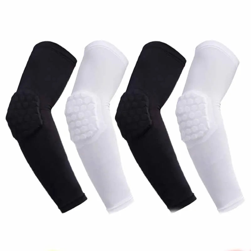 High Quality Wholesale Honeycomb Sponge Sports Arm Sleeve Compression Breathable Lightweight Knee Sleeve for Running Volleyba