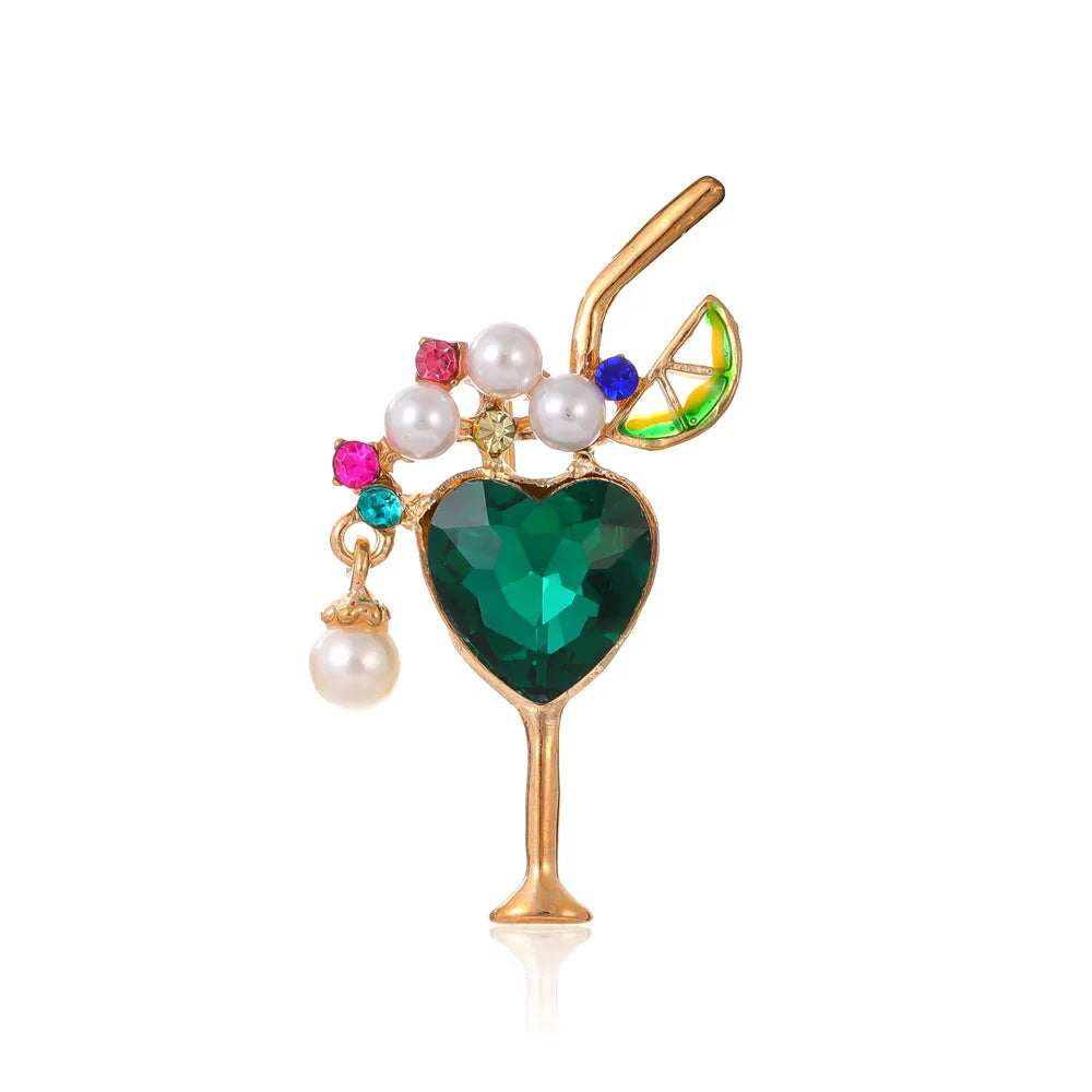 DRAL1137 Korean Cocktail Cup Brooch With Personalized Temperament Exquisite Clothing Accessories Brooch