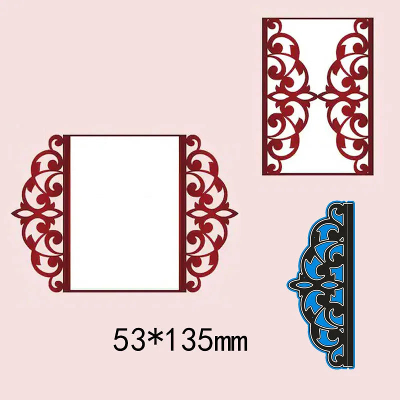 Customized DIY Creative Lace Engraving Silver-Plated Carbon Steel Knife Template Paper Art Card Envelope Invitation Cutting D