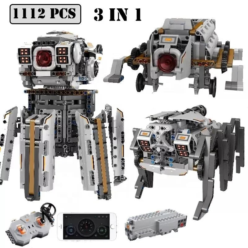 Mould King 15050 12 in 1 Engineering Flagship Store Programming Electric Remote Control Robot Building Blocks Toys for Kids