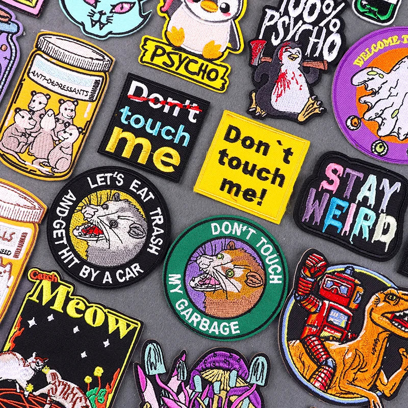 Wholesale Embroidery Patches Iron on Cartoon Animal Patches DIY for Clothing Custom Design Embroidered Patches