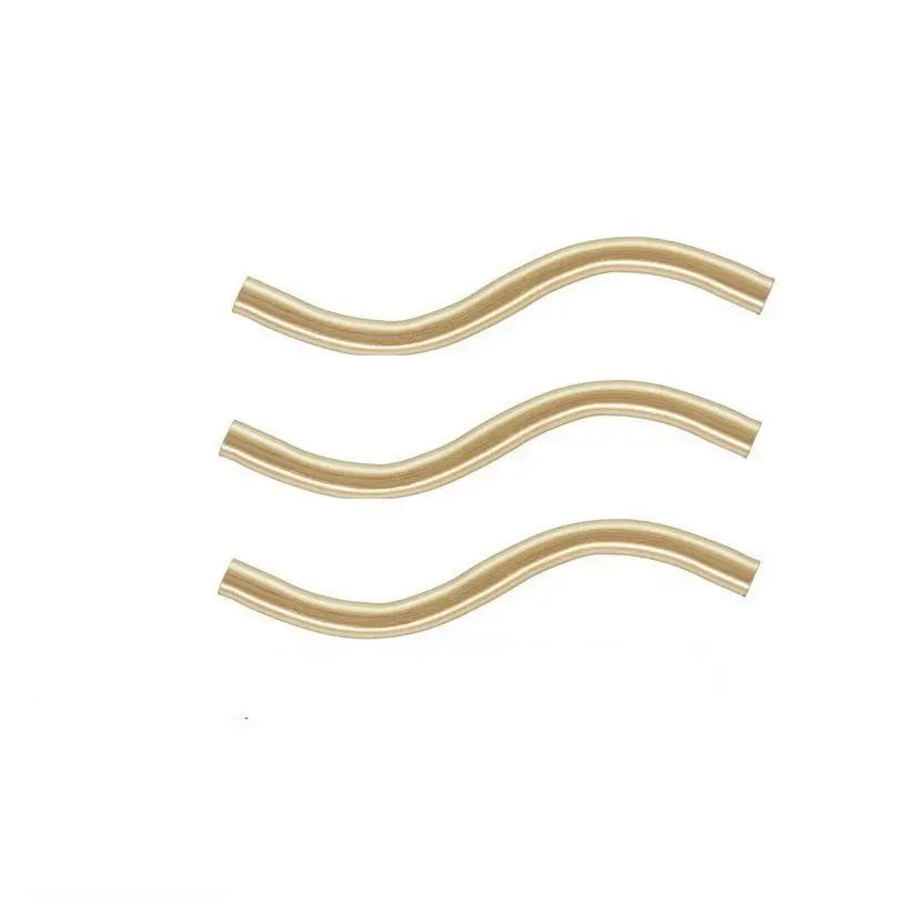 GP 14K Gold Filled S Tube Jewelry Findings Bracelet Bar Connector Jewelry Making Supplies Spiral S Curve Tube Connector