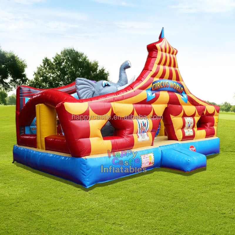 Commercial Grade Custom Circus Theme Children Inflatable Park Playground for Indoor and Outdoor Event  Kids Fun
