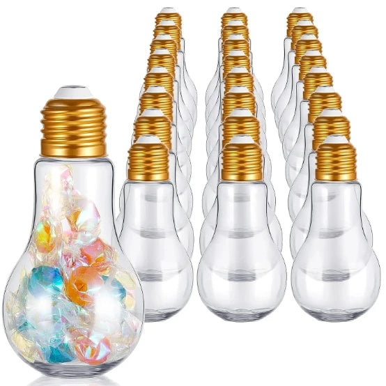 PET for Clear Candy Water Juice Packaging Containers Light Bulb Bottle Christmas Decorations for Champagne and Soda