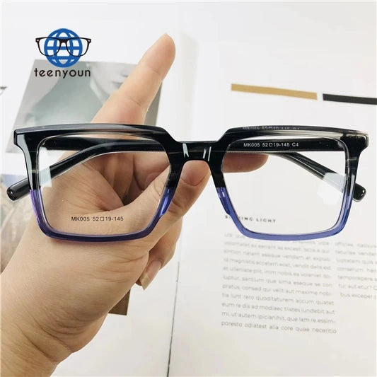 Teenyoun 2024 Monture Lunettes Optique Anti Blue Optical Frames Eyeglasses Acetate Frames Eye Acetate Square Glasses Wholesal