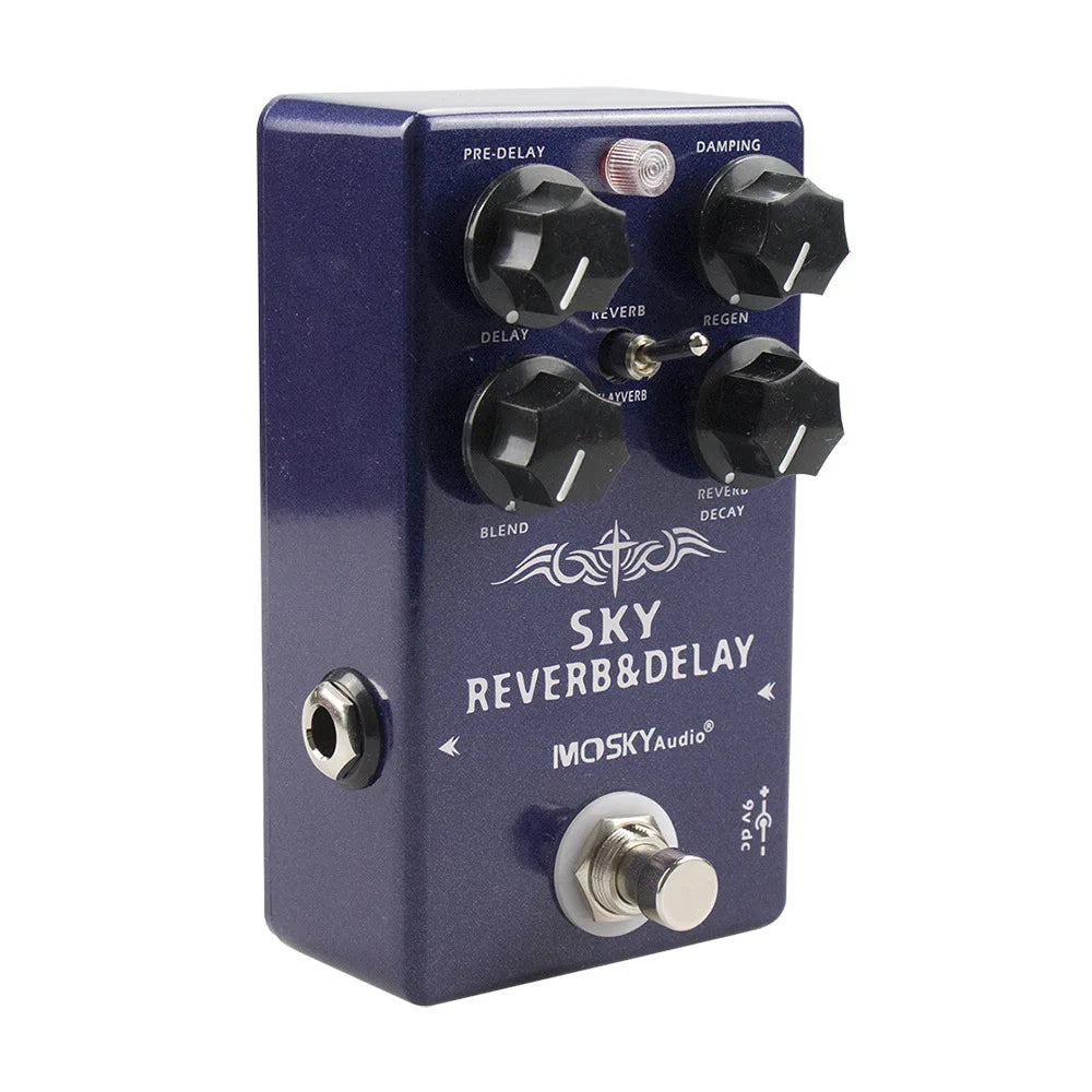 MOSKY SKY REVERB DELAY Reverb Guitar Effect Pedal Effects Processors Digital Delay Guitar Effect Pedal True Bypass 3 in 1
