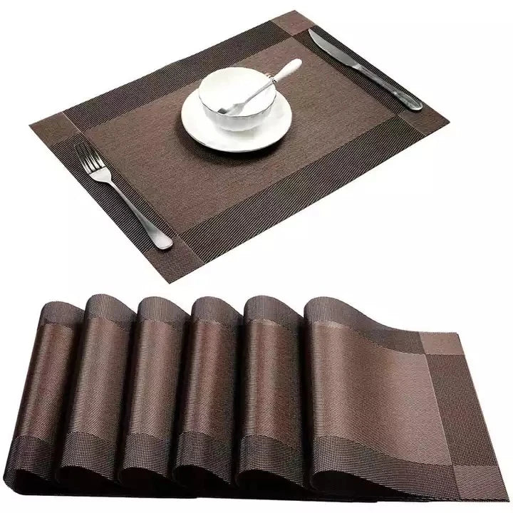 Heat-Resistant Eco-Friendly PVC Washable Modern Placemats CE/LFGB Certified Kitchen Table Mats Easy to Clean Dining Table Mat