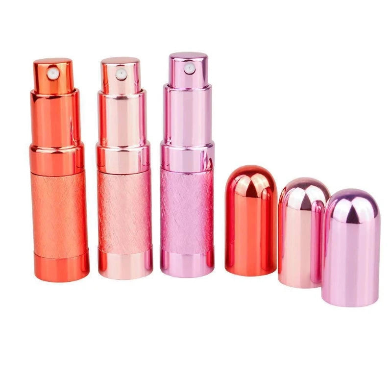 Portable Mini Perfume Atomizer Refillable Spray Bottle for Travel Empty Pocket Cologne Sprayer Glass Inner Aluminum Housing