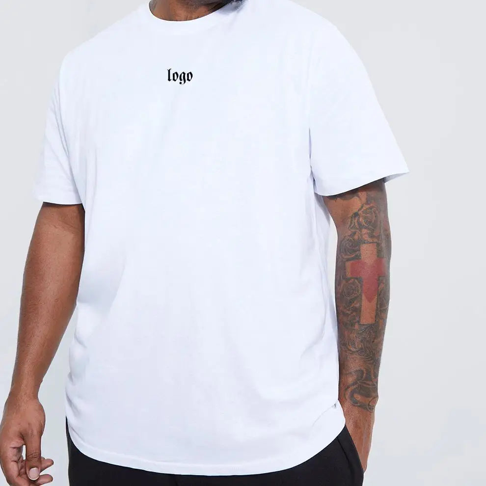 230g Oversized Men's Plain Dyed T-Shirts Cotton Fabric Jersey Crew Neck Graphic Plus Size Men's Luxury Tshirt