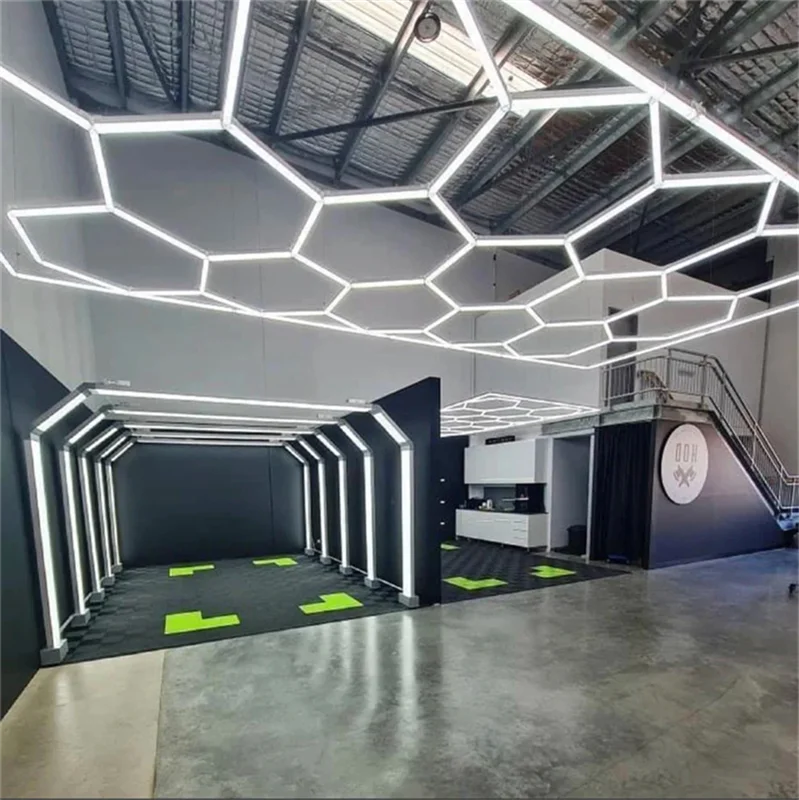 2.4x4.8m Hexagonal COB LED Light with IP54 Rating for Garage & Workshop Event Decoration