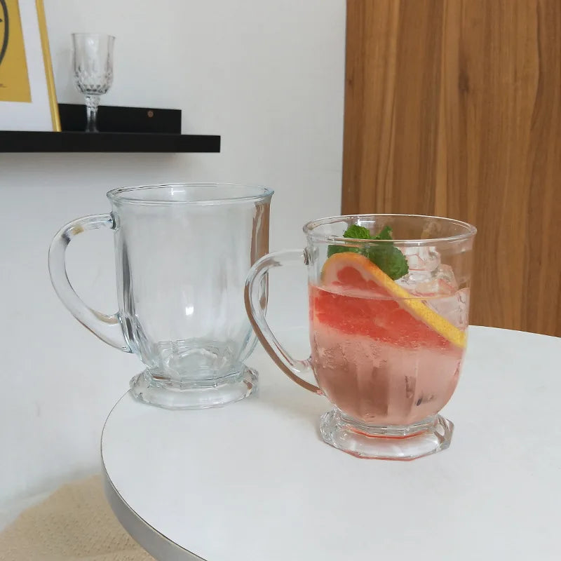 Hot Selling Beer Glass With Handle Large Capacity Milk Wine  Drink Juice Water Cup Ins Style