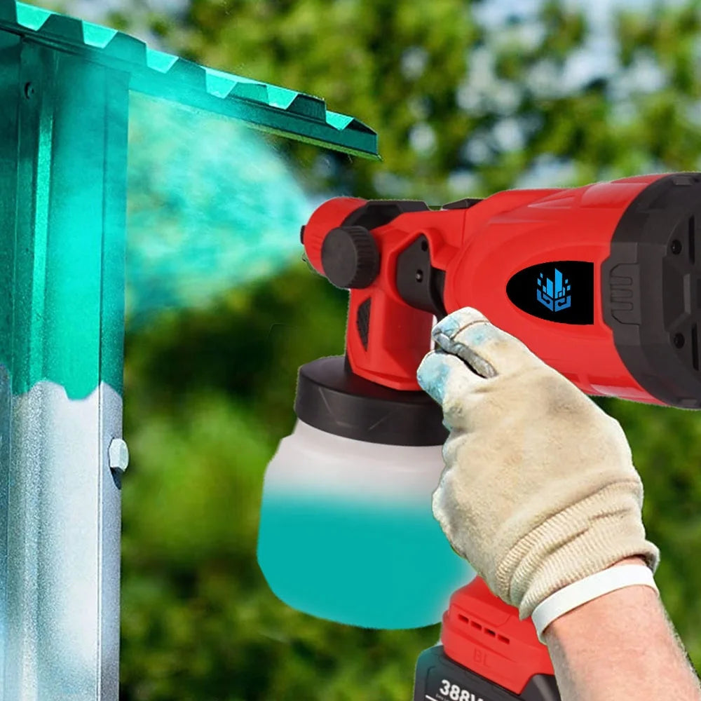 800ML Cordless Electric Spray Gun Portable Efficient Handheld Household Furniture Steel Coating Airbrush for Makita 18V Batte