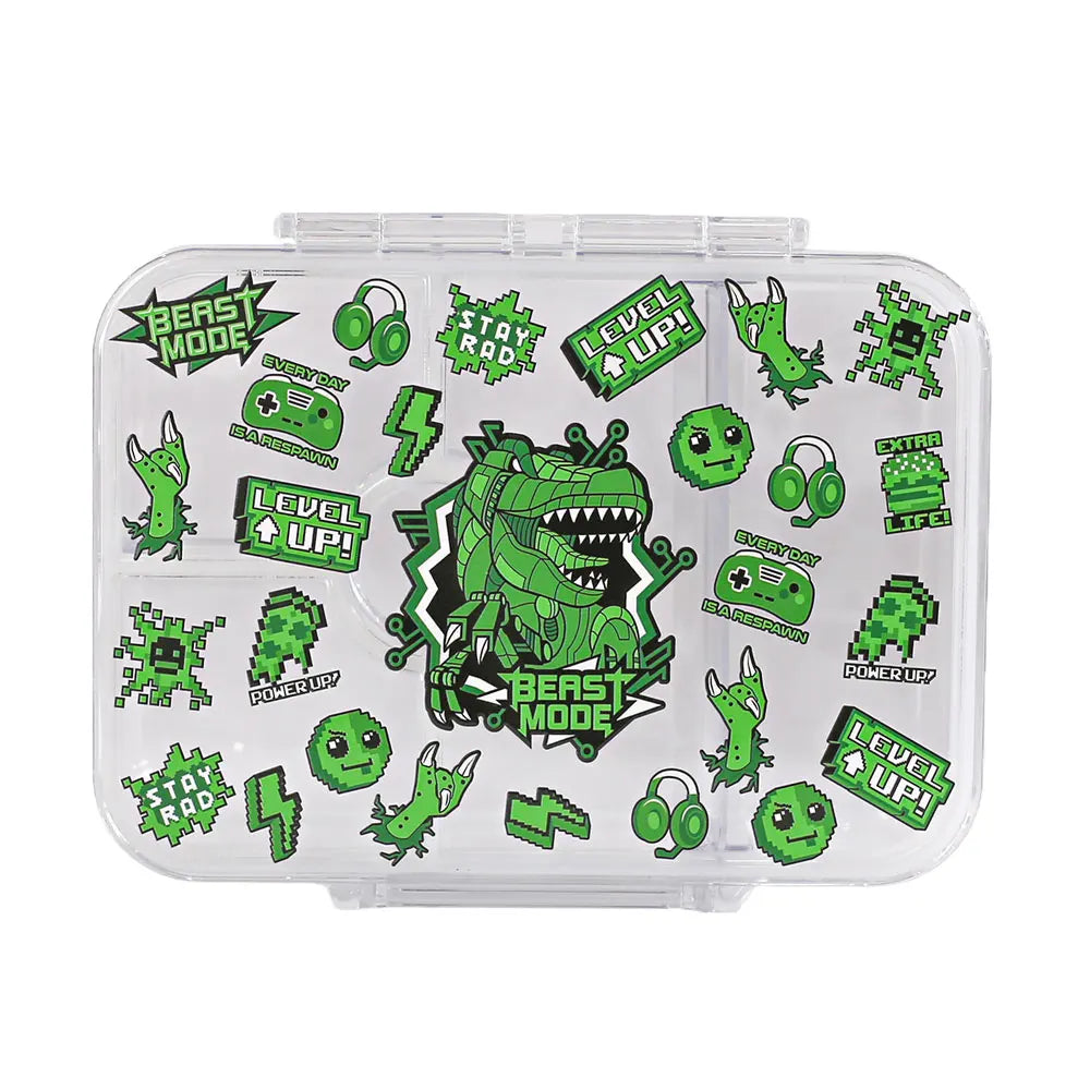 850ml BPA-Free Tritan Plastic Bento Lunch Box for Kids Cute Design with Heatable Compartment and Plastic Lid