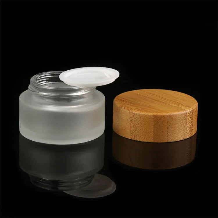 Eco Friendly Custom 30g Frosted Face Body Cream Container Cosmetic Glass Cream Jar