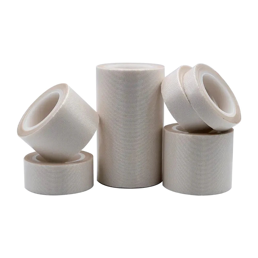 HWK 18MM Wide 10M Length PTFE Tape High Temperature Resistant Silicone Pressure Sensitive for Sealing Machine Heating Strip