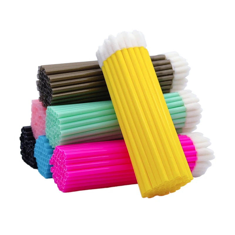 Makeup Cleaning Hollow Colorful Eyelash Lint Cotton Handle Wand Lip Gloss Lipgloss Disposable Tool Applicator Lipstick Brush