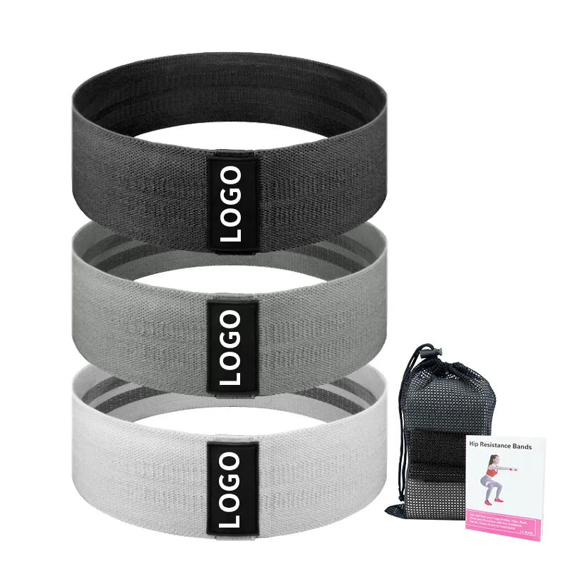 2023 Custom Logo Printed Fitness Yoga Gym Exercise Legs Glutes Booty Hip Fabric Resistance Bands
