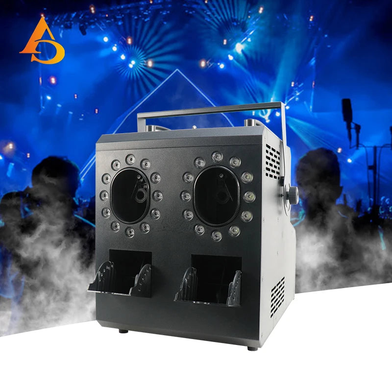 Stage Automatic LED Bubble and Smoke Machine with RGBW 4in2 DMX Control 900W IP33 Rated 50000 Hours Lifespan AC 100-240V