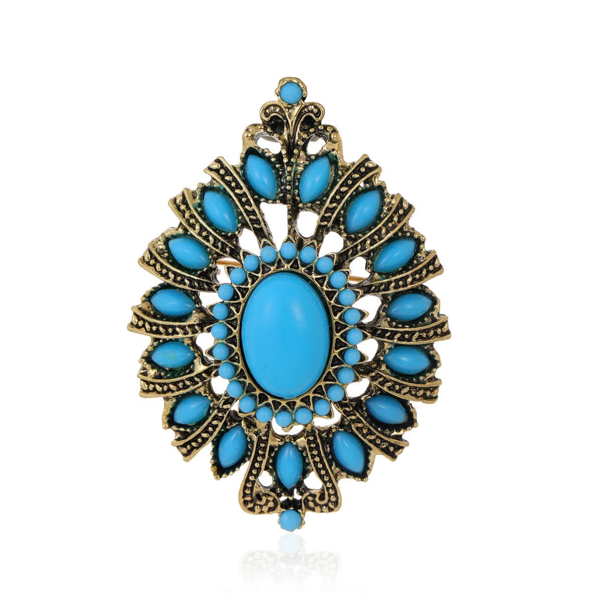 DRAL1159 European and American Court Style Retro Brooch Personality Hollowed Out Trkiye Pin Fashion Quality Brooch