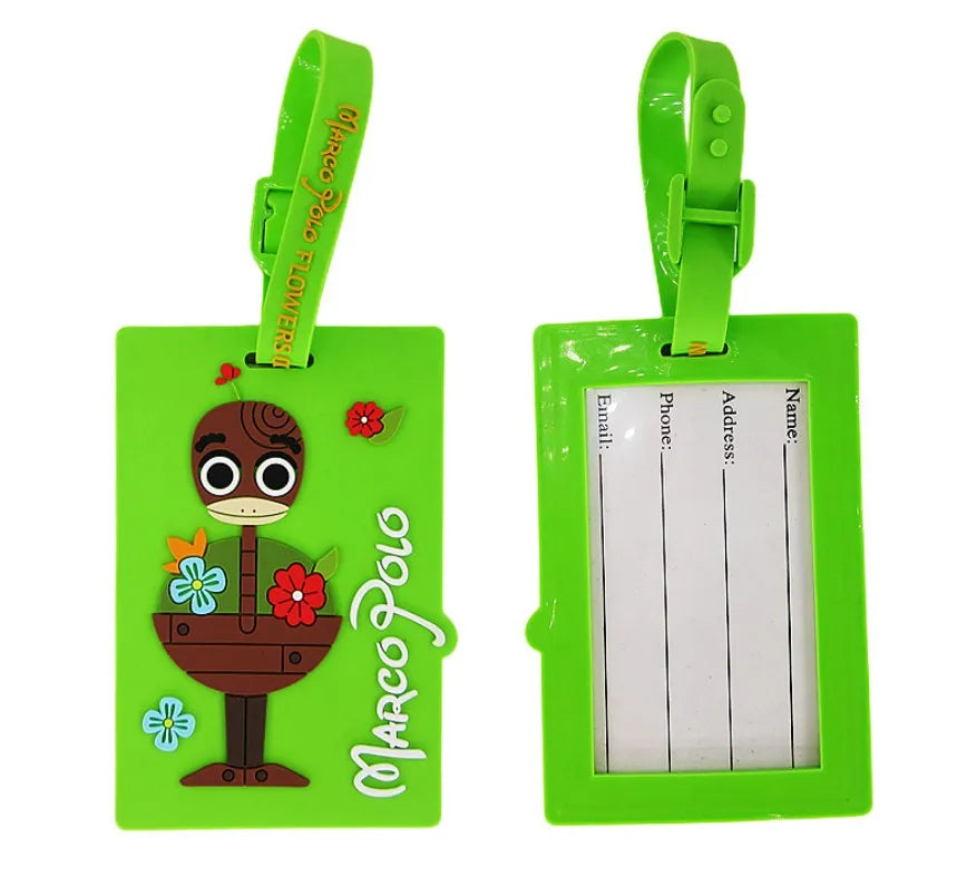 Customized Logo Sublimation Silicone Luggage Tag Soft PVC Travel Tag