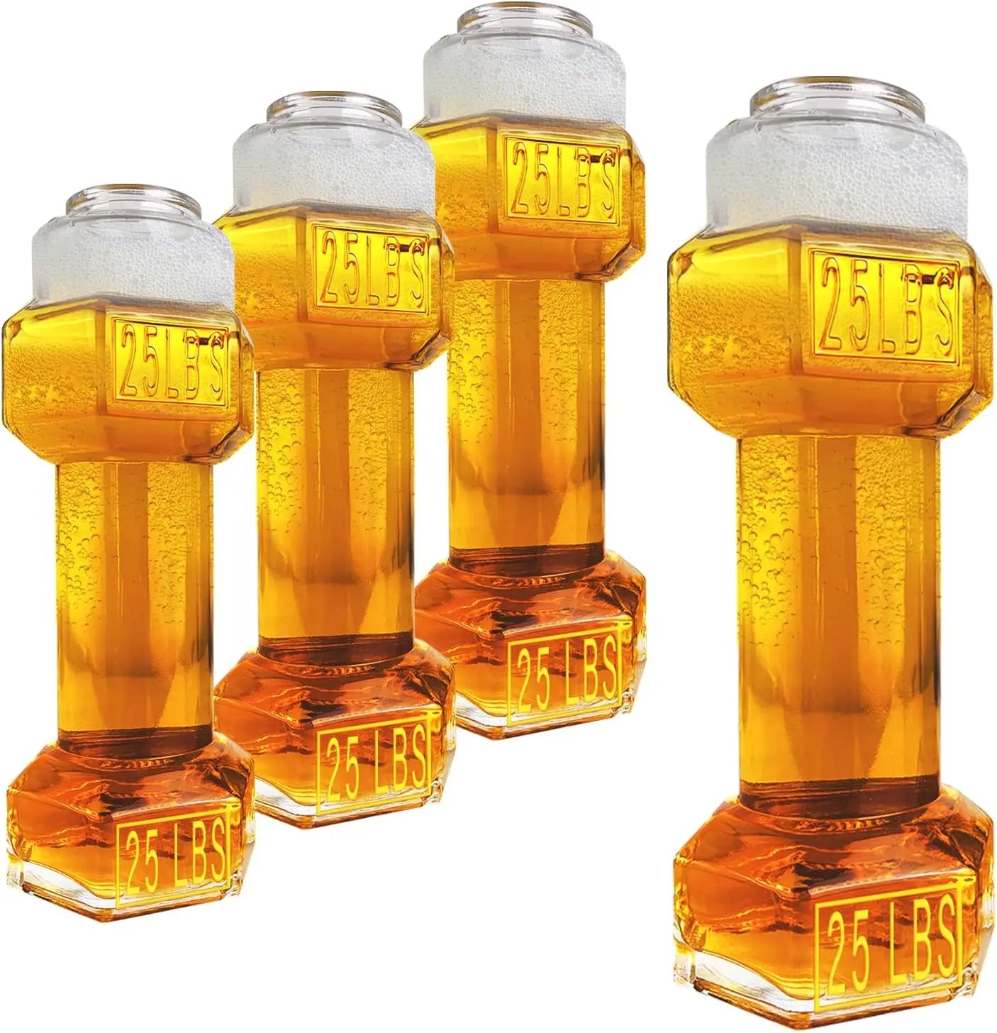 Beer Glasses Customize Boeosilicate Glass Dumbbell 400ml Glass Beer Cup Tall Glass Cup for bar