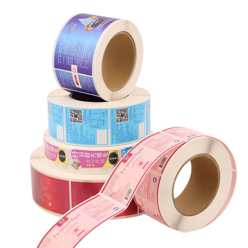 Private Design Promotion Grocery Product Labels Maker Self Adhesive Waterproof Sticker Roll Paper Custom Printing Logo Label