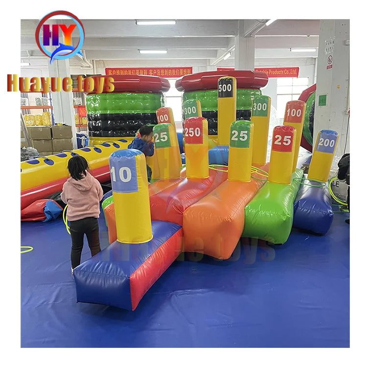 Kids Team Building Inflatable Throw the Circle Toss Ring Sport Games