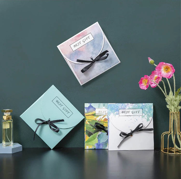 Eco-friendly Custom Kraft Socks Packaging square Envelope for Underwear