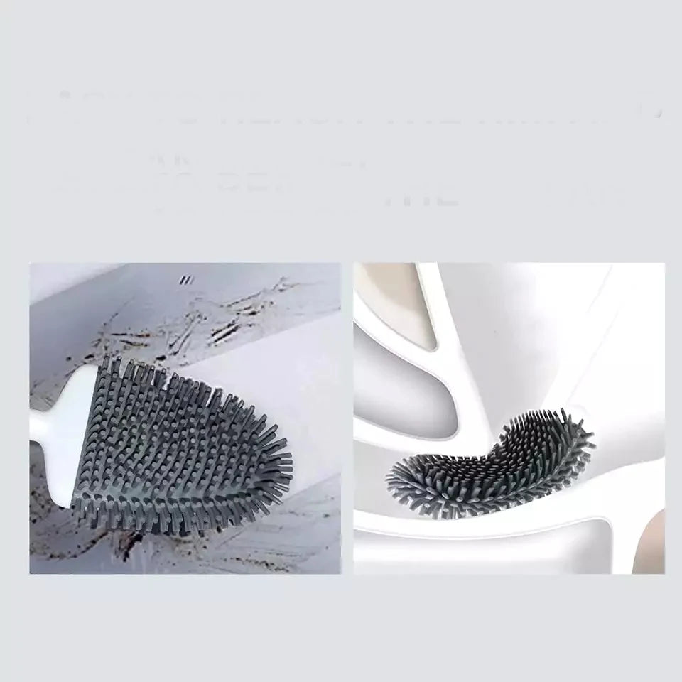 Premium Durable Material Cleaning Set Silicone Toilet Brush and Holder Bathroom Brush Cleaning Tools Brosse WC En Silicone