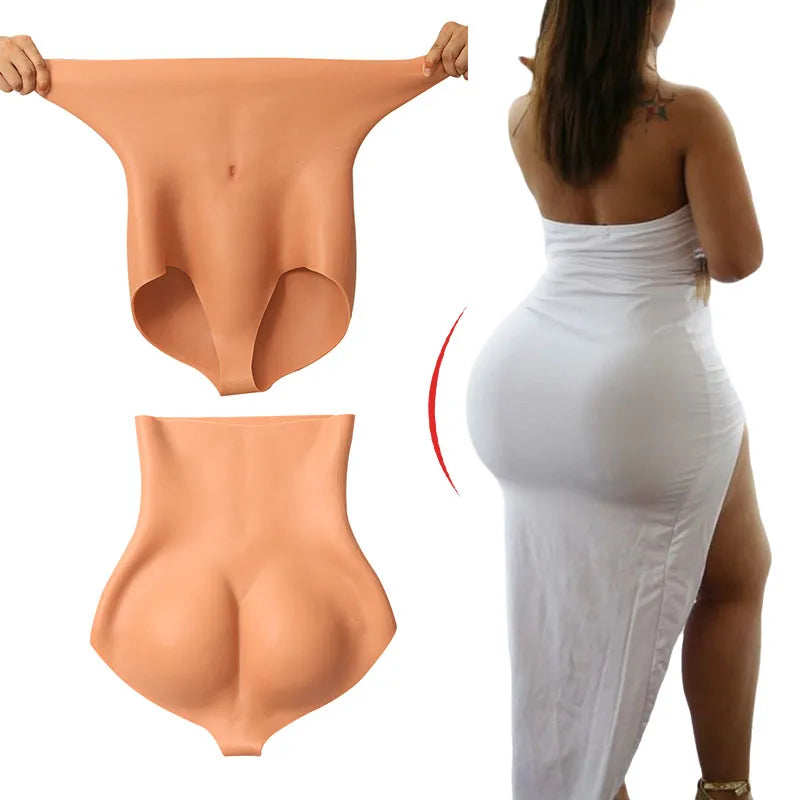 Silicone Realistic Buttocks Lifter Hip Pads Shaper Women's Large Bum Hip Enhancer Panties Realistic Plus Size Women's Legging