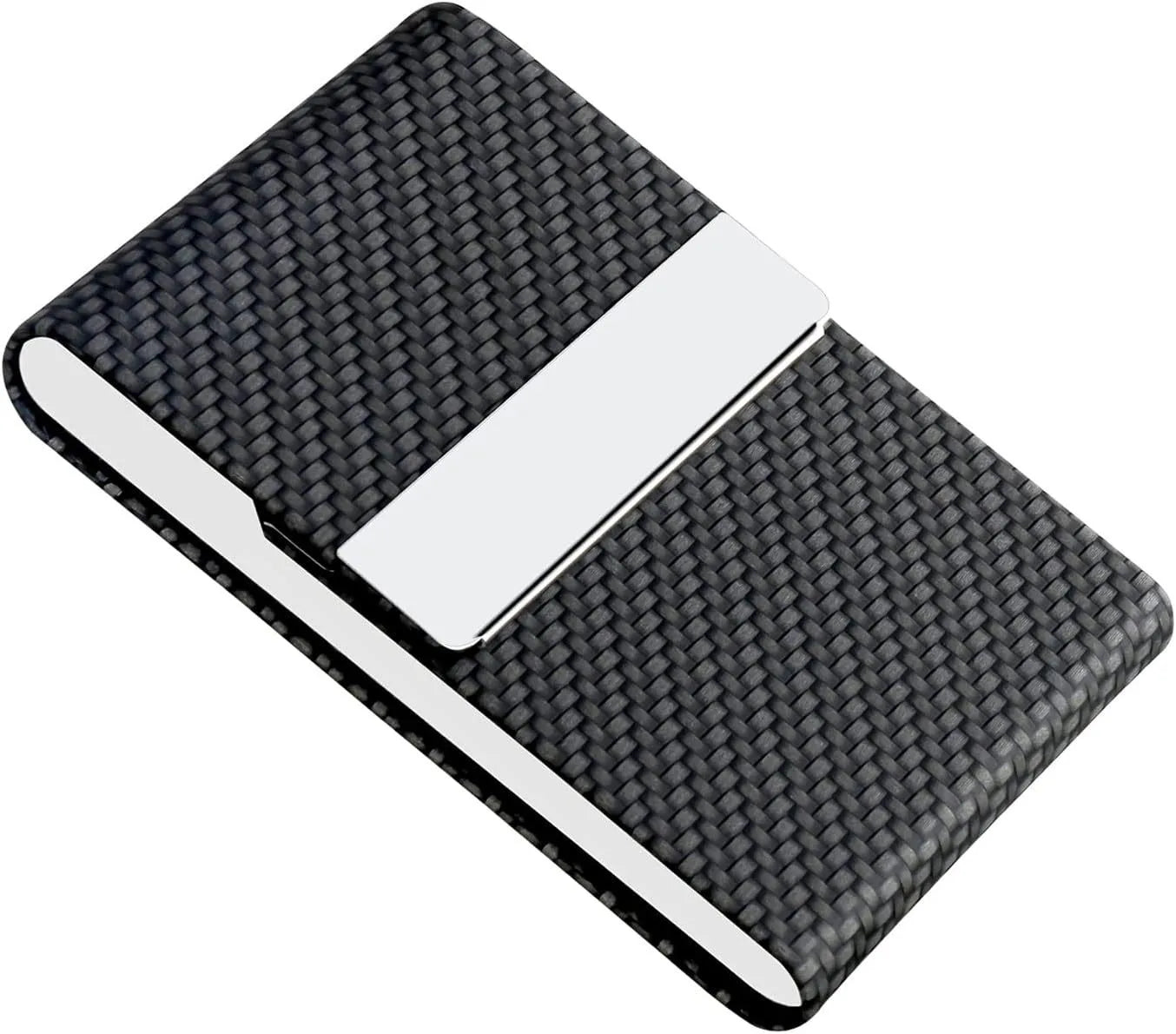 High Quality Metal Slim Name Card Carrier PU Leather Business Card Case Holder with Magnetic for Men or Women