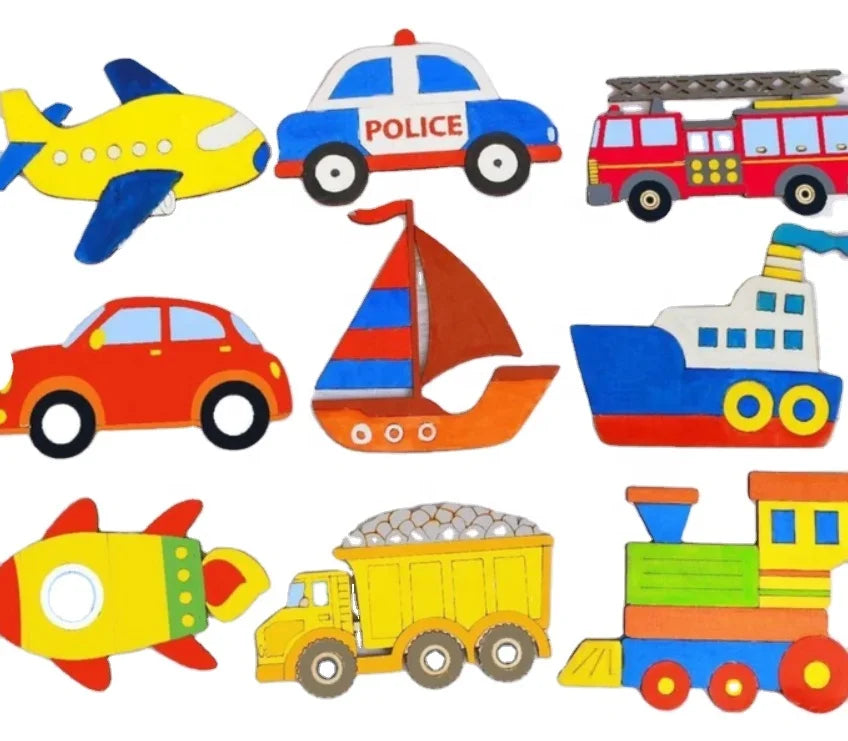 Custom Educational Toys Wooden Painting Craft Kit With Animal Shapes for Boys and Girls