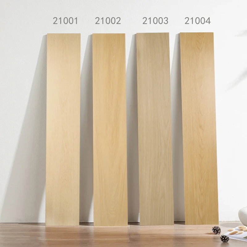 Modern Porcelain Matt Glazed 200X1200 Exterior Floor Tile Straight Edge Log Color Heat Insulation Anti-Slip 10mm Thick Click