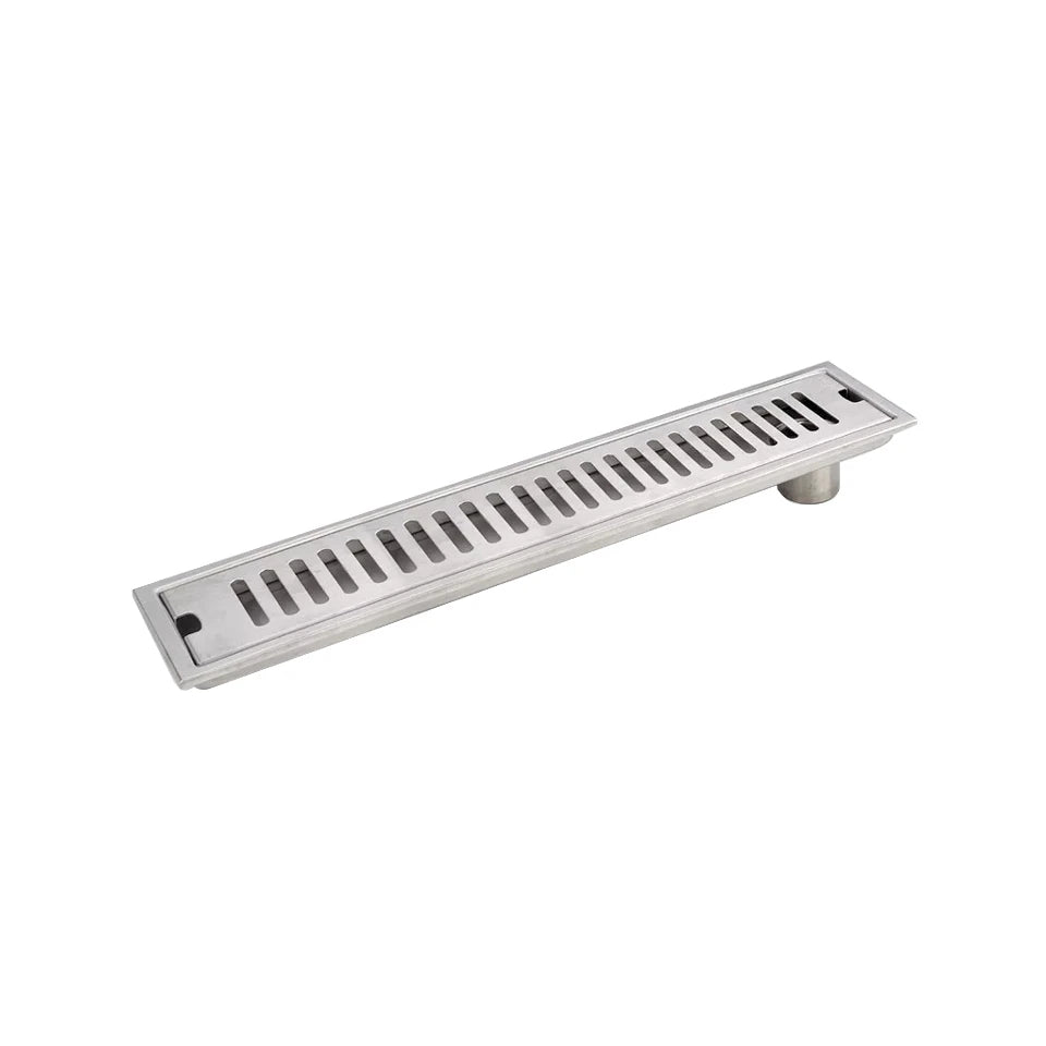 24 Inch SUS304 Stainless Steel Linear Shower Drain with Removable Grate Rectangular Floor Drain for Bathroom Hotel Project
