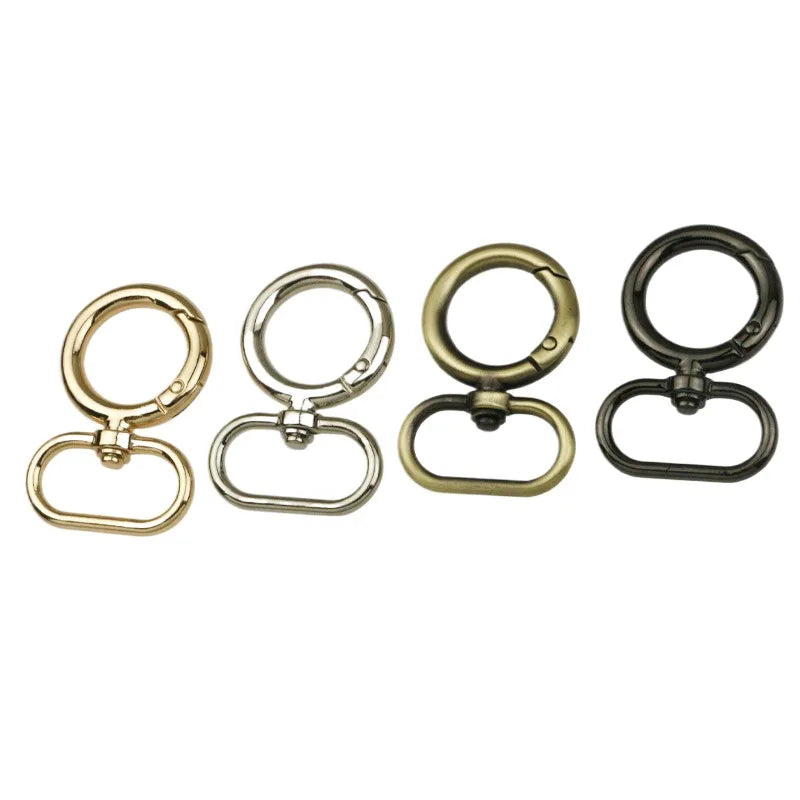 25mm Professional Trendy Luxury Bag Shoulder Strap Connecting Buckle 1 Inch Metal Fittings with Tail Spring Key Ring