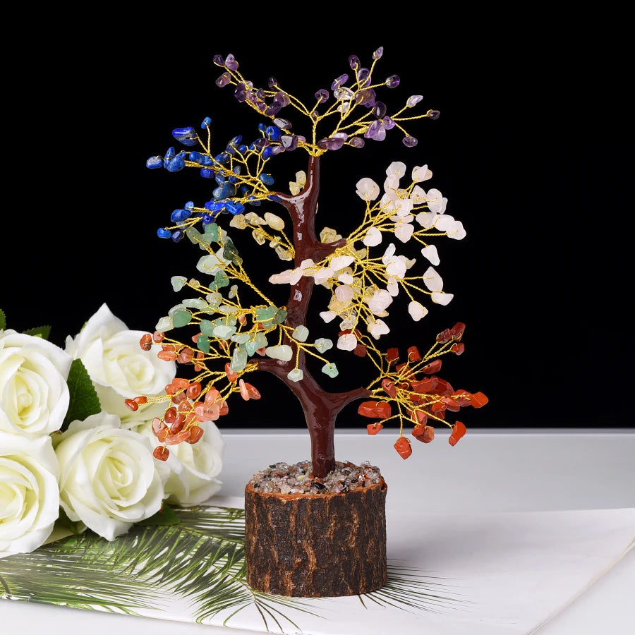 With Gift Box High Quality Seven Chakra Bonsai Tree for Sale Gemstone Life Tree Wholesale Crystal Life Trees Healing Crystals