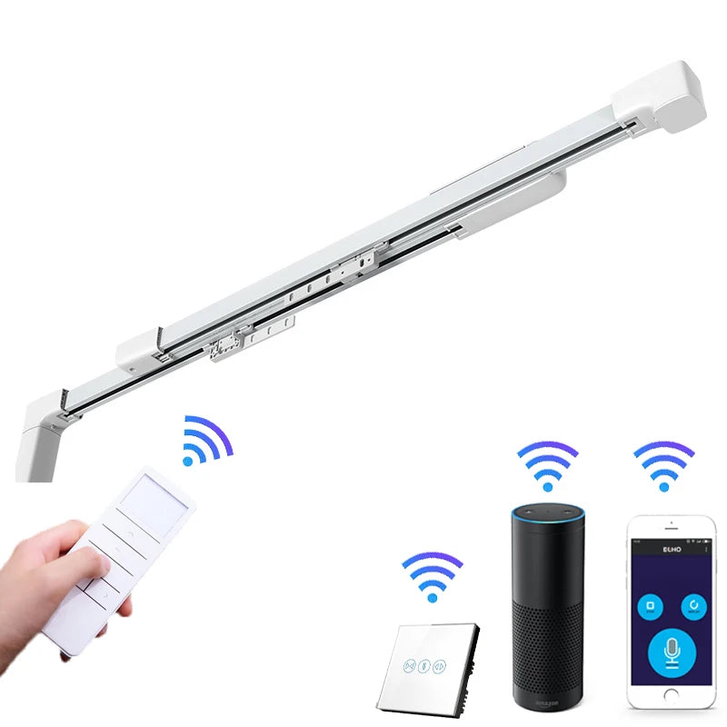 Extendable Curtain Track with Curtain Motor Accessories Electric Curtain