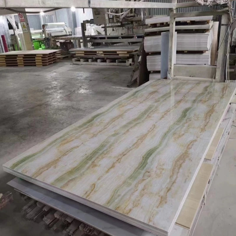 High Glossy 3mm PVC UV Marble Sheet Hotel Wall Panels Alternative Traditional Marble UV Wall Panel Marble Replacement 1-Year