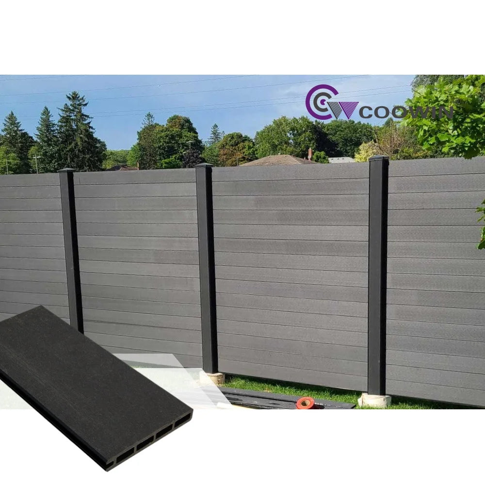CWF-06 Brown Black Dark Grey Fencing Designs Plastic Fence Fence Activity