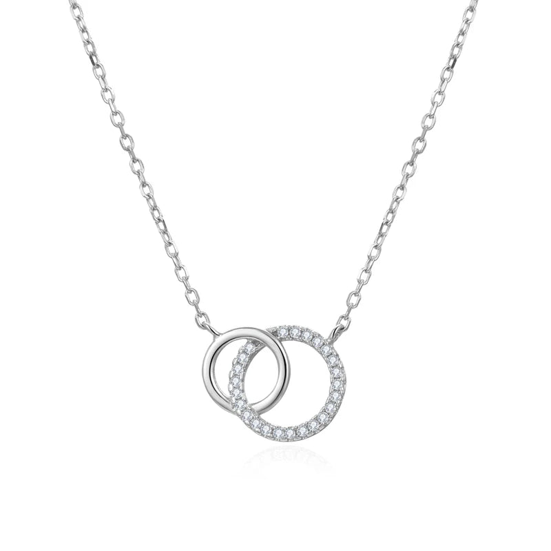 Nickel Free Zircon Life of Circle Necklace Joyeria De Plata Ley 925 Collar Al Por Mayor