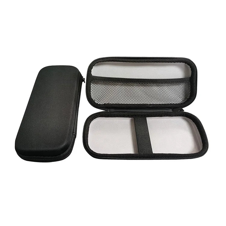 Shockproof Dustproof Knitted Fabric Plastic Handle Eva Carrying Hard Shell case with Net Pocket