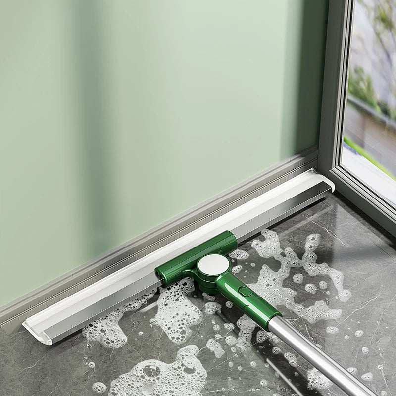 Household Eco-friendly BassQueen GSQ-35 Durable Plastic Handle Floor Scraper TPR Squeegee Window Cleaning Wiper Custom Logo