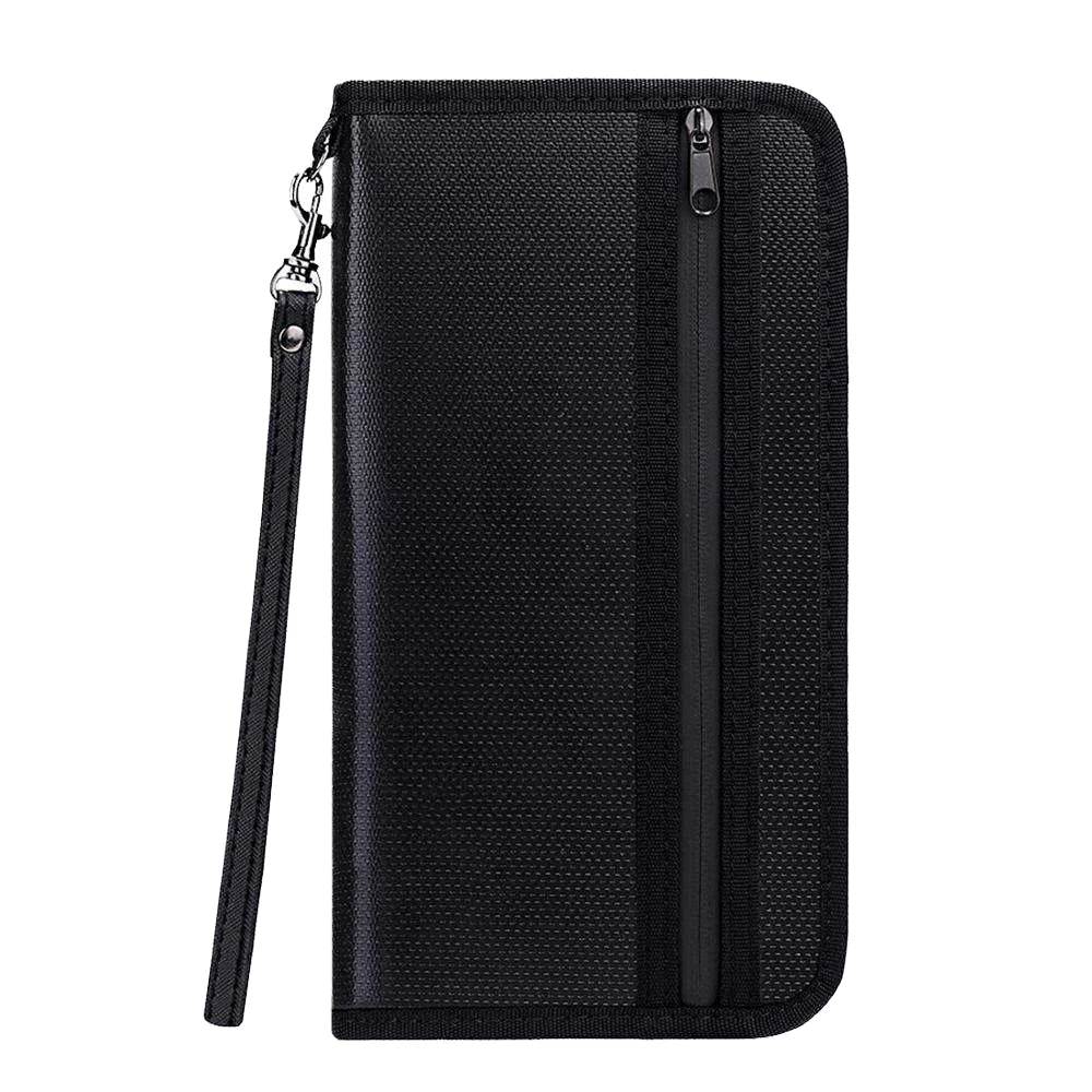 YHX Multiple Layers Zipper Bag Water and Fire Resistant Passport Holder with Card Slot for Secure Filing