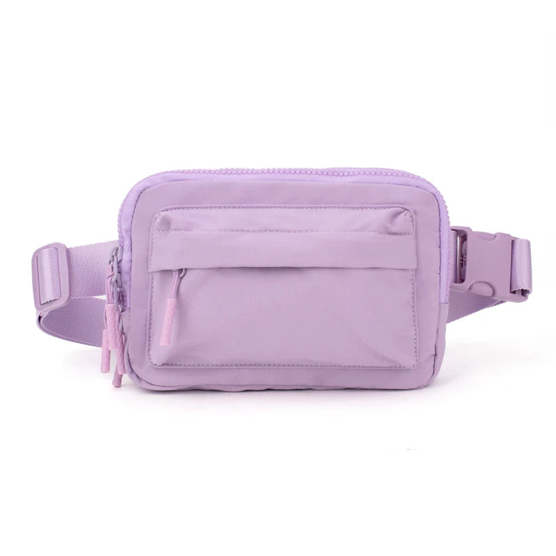Factory OEM Custom logo Running Hiking Cycling Fanny Pack Black Waist Bag Men Women Waterproof Nylon Fanny Bag