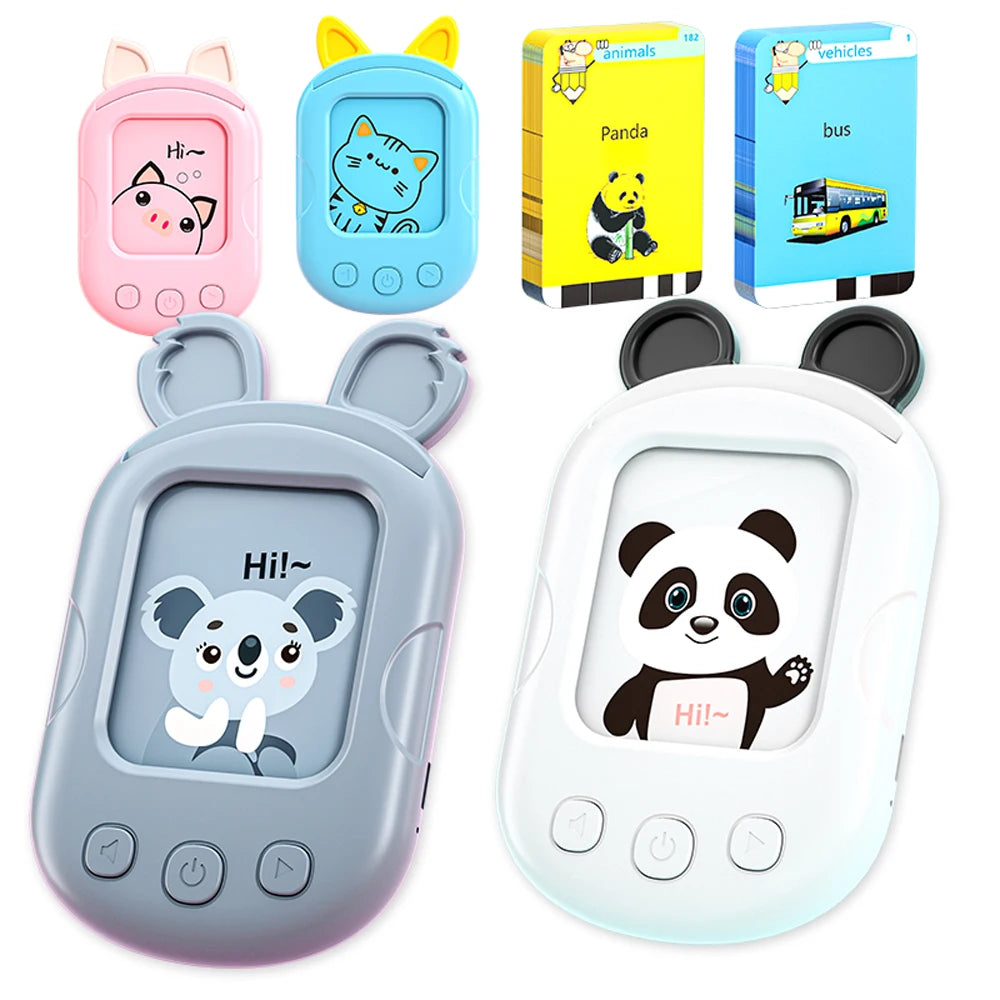 Customized Animal Looked Flash Card Reading Device Talking Machine Language Learning Early Educational Toys for Kids