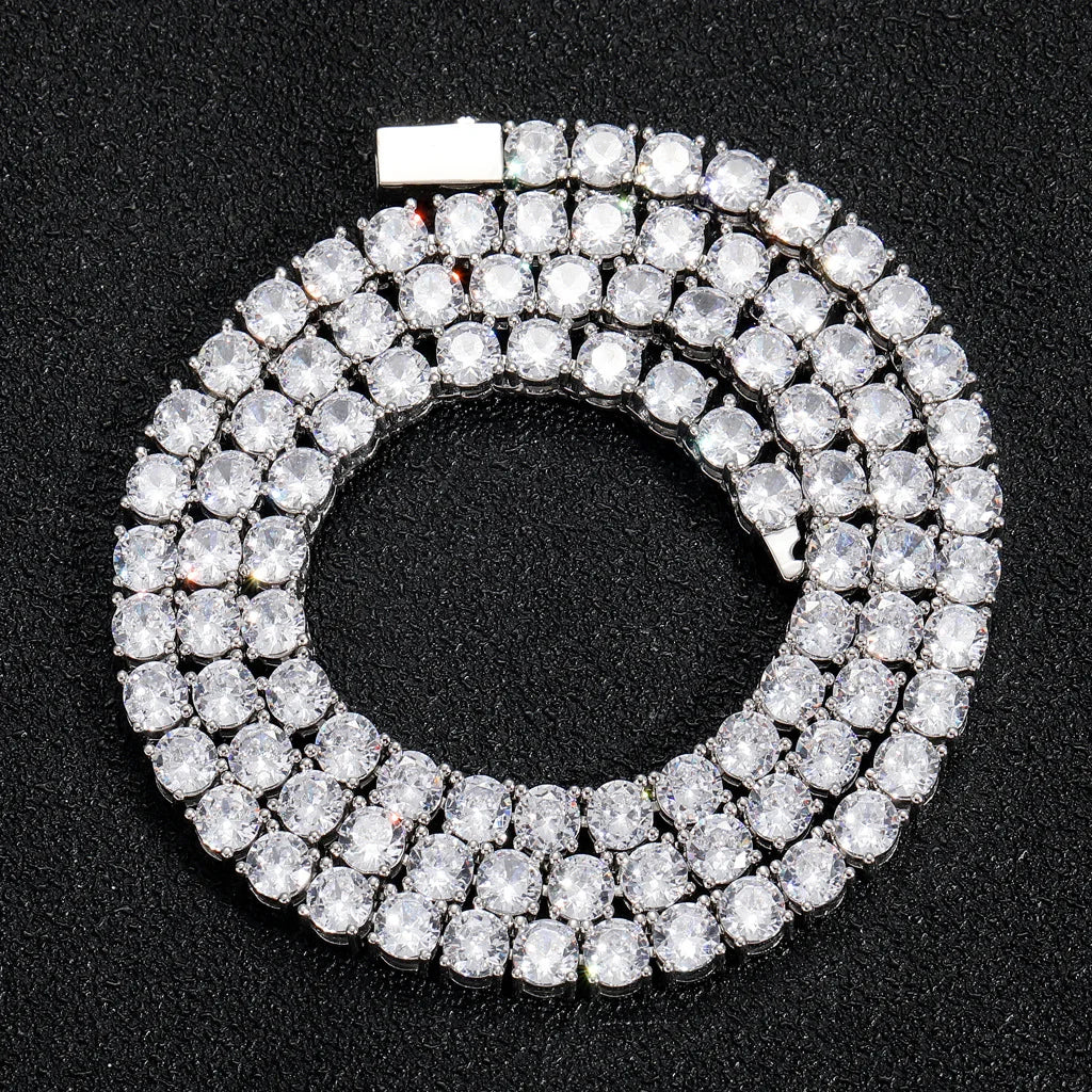 Iced Out Gold Plated Tennis Chain Set: 3mm 4mm 5mm White Gold AAA CZ Hip Hop Jewelry