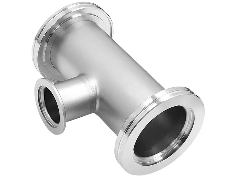 Vacuum Stainless Steel SS304 SS316 Welded Flanged Tee