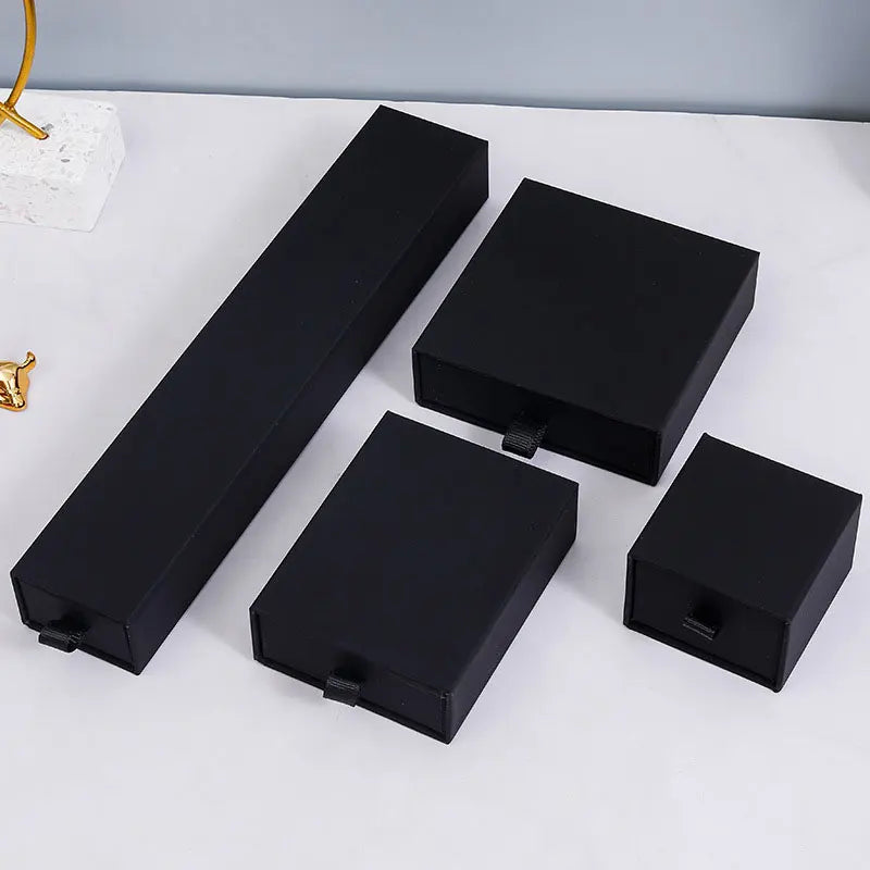 Small Luxury Pink Cardboard Paper Drawer for Earrings Jewelry Rings; Face Cream Loose Powder Eye Cream Facial Cleanser Emboss