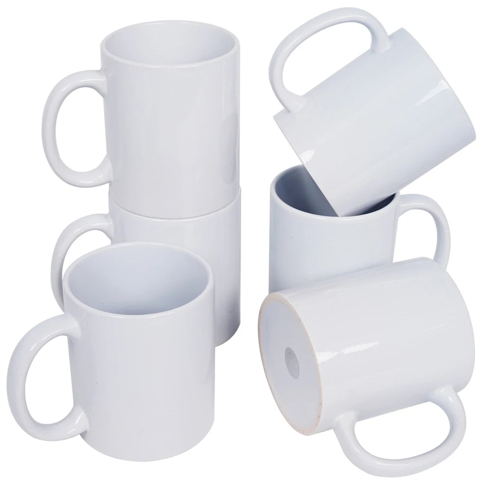 Mecolour Wholesale Blank Sublimation Mugs Sublim Ceramic White Mug for Sublimation 325ml